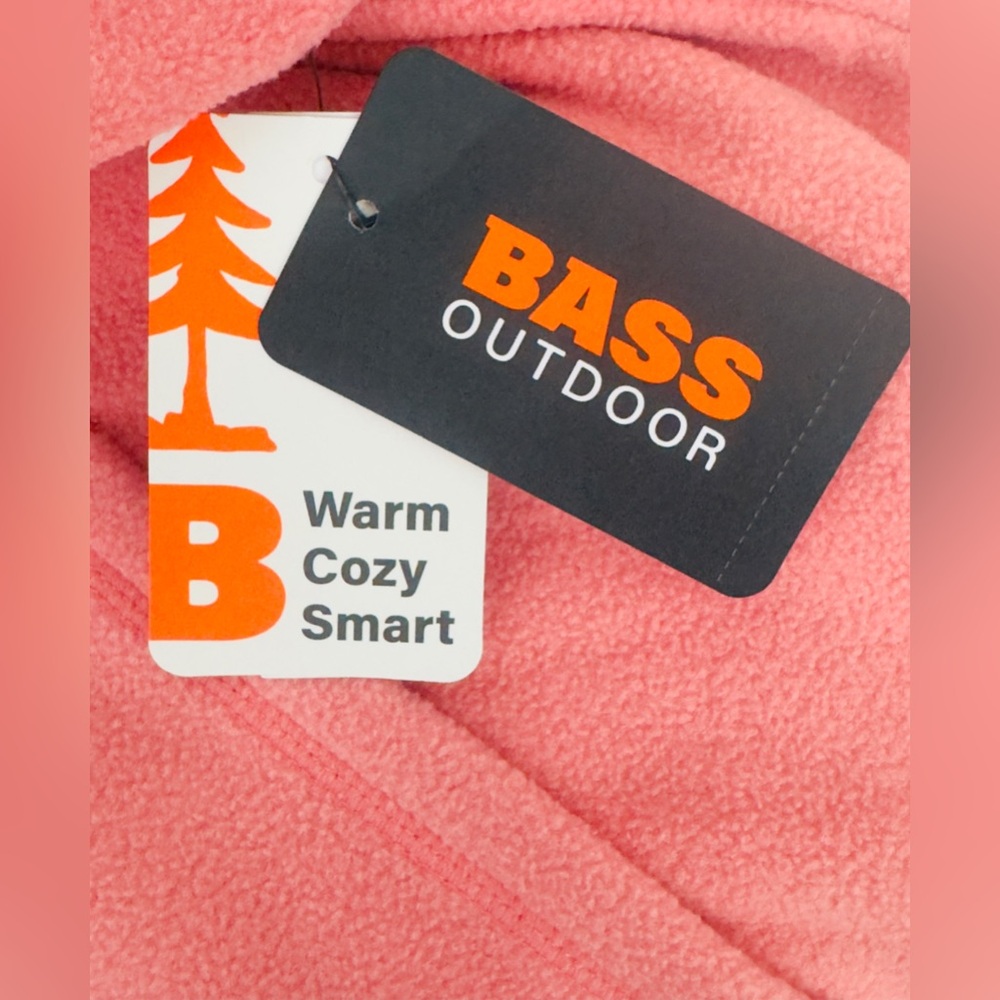 Bass Outdoor Women’s Quarter-Zip Long-Sleeve Fleece Hoodie, Mauve Glow, Med. NWT - Picture 7 of 11